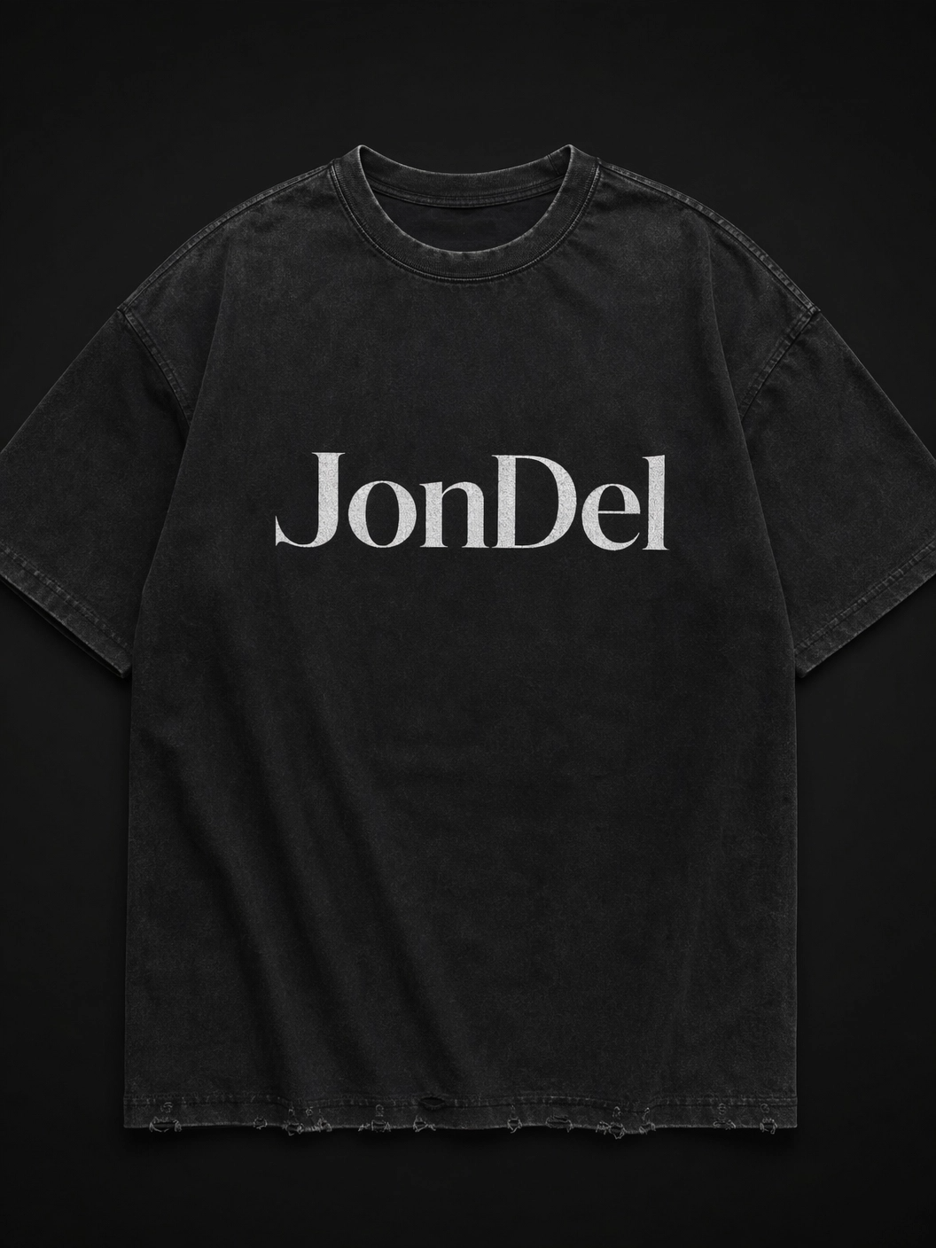 Black Distressed Tee