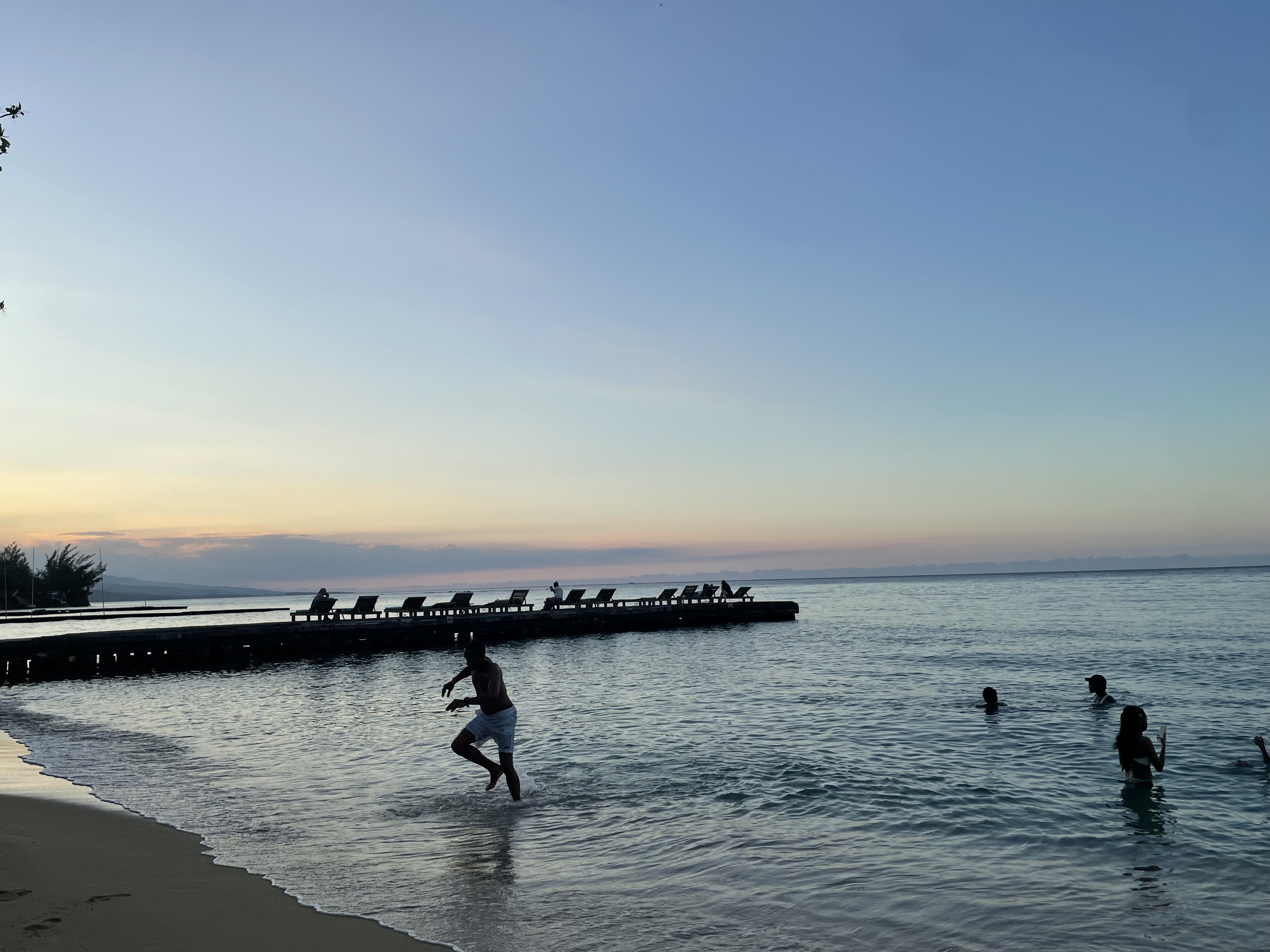 Jamaican beach sunset