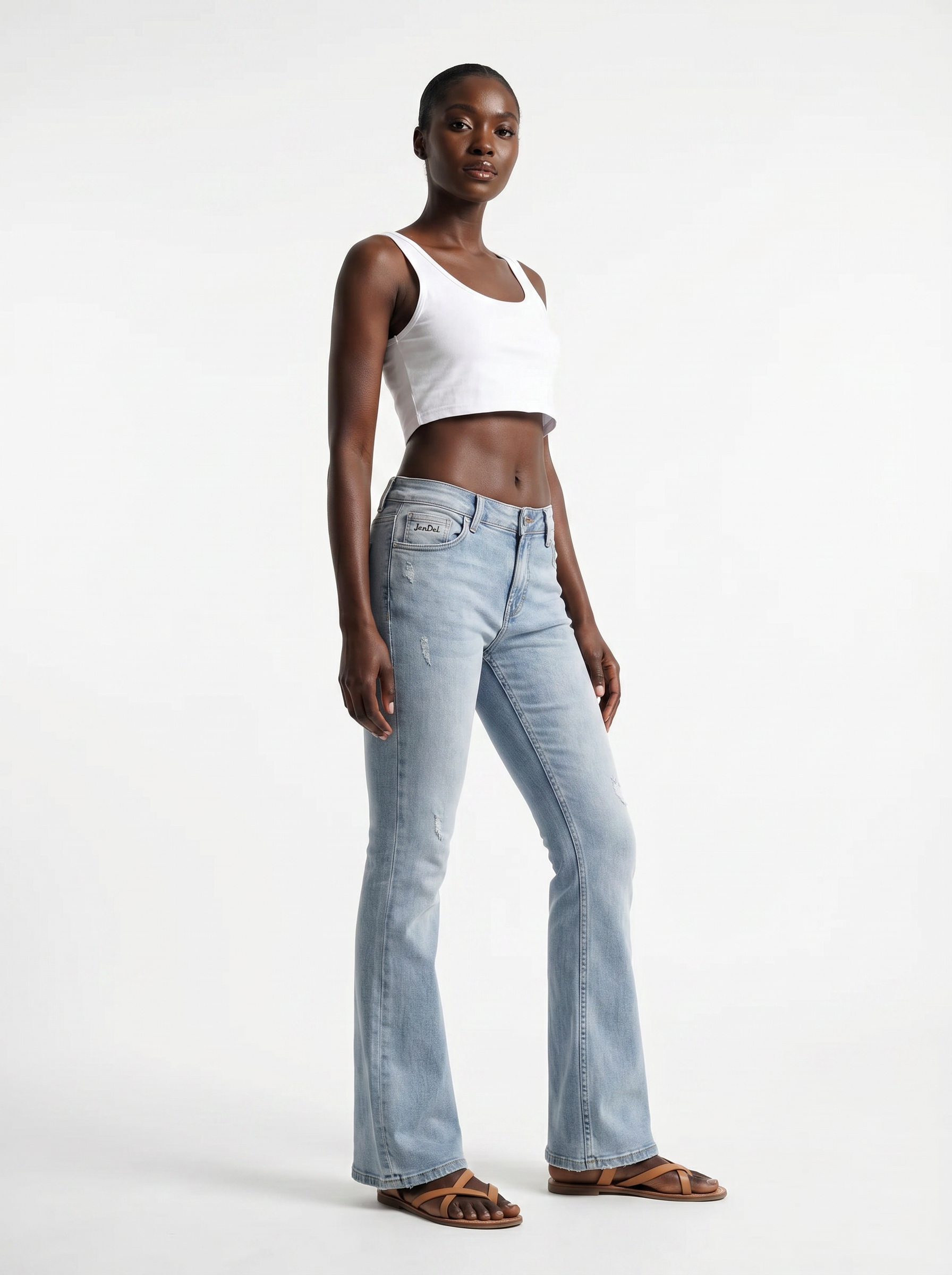 Women's JonDel Low-Rise Flair Light Wash