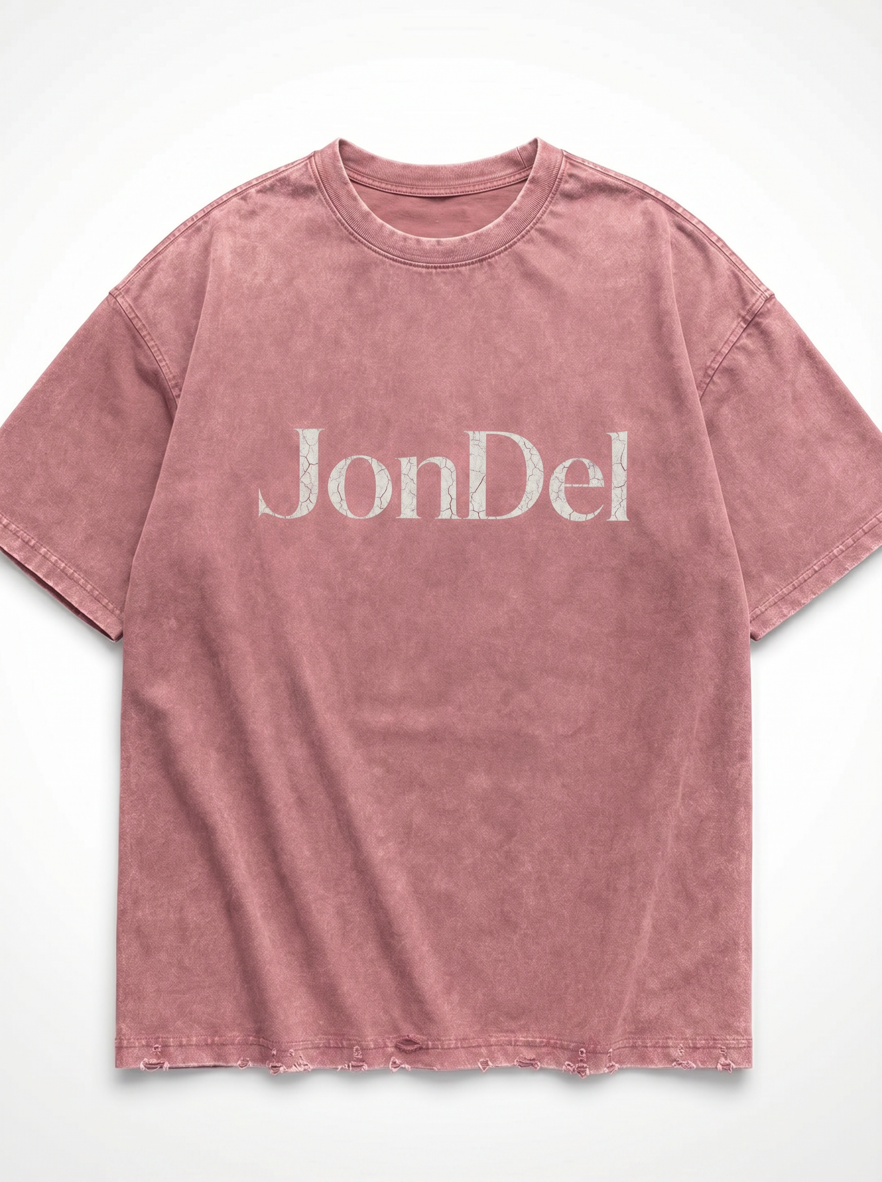 Women's JonDel Dusty Rose Distressed Tee